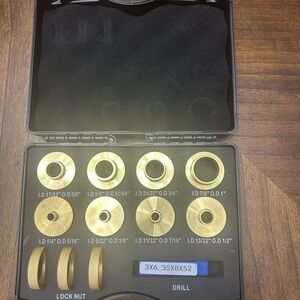 Brass router template bushing guide set